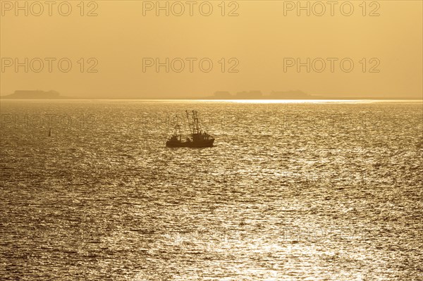 Shrimp boat on North Frisian Wadden Sea