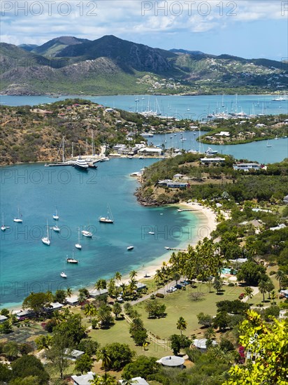View from Shirley Heights to English Harbour and Windward Bay
