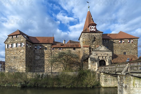 Lauf Castle with moat and bridge