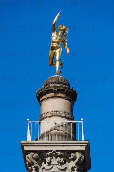 Golden statue of the god Mercury