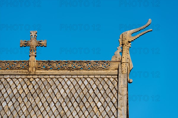 Roof detail with wood shingles