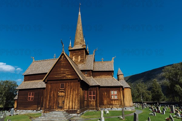 Stave Church Lom and cemetery