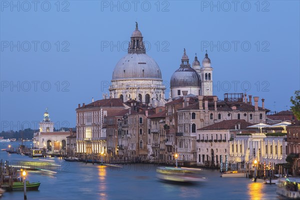 Grand Canal with light trails from water taxis