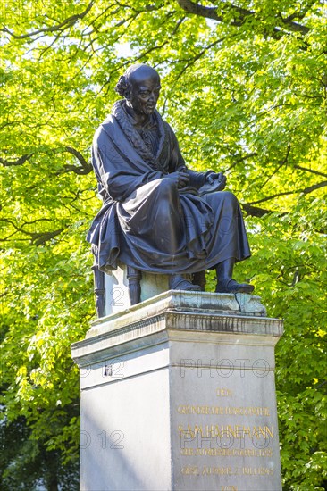 Memorial of Samuel Hahnemann on the Richard-Wagner-Platz in Leipzig