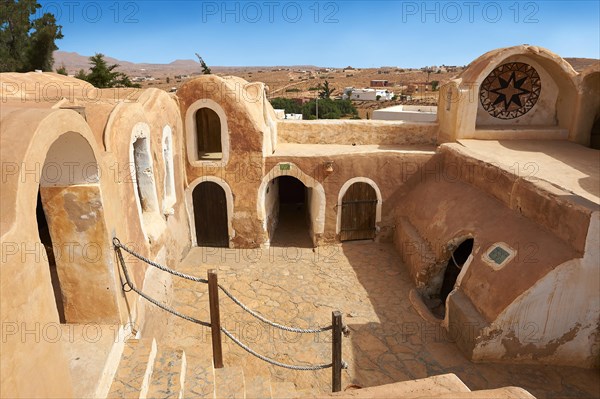 Northern Sahara mud brick Berber ghorfas