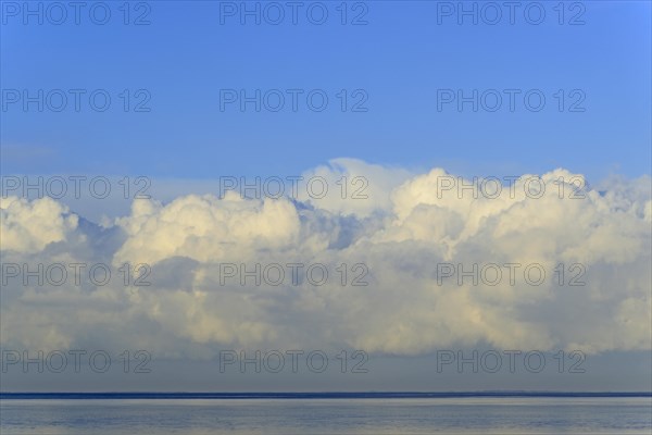 View over the Wadden Sea with deep clouds