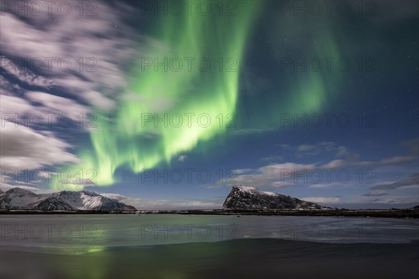 Northern lights or aurora borealis