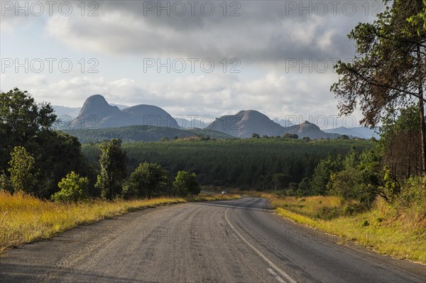 Granite rocks near the main road in Western Malawi