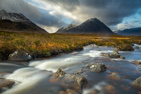 River Etive with summit of Stob Dearg in the background