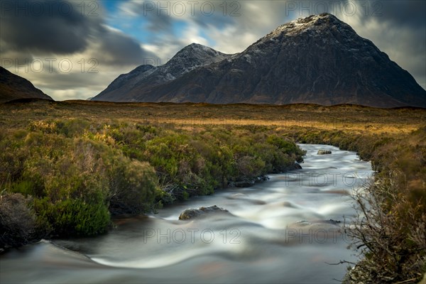 River Etive with summit of Stob Dearg in the background