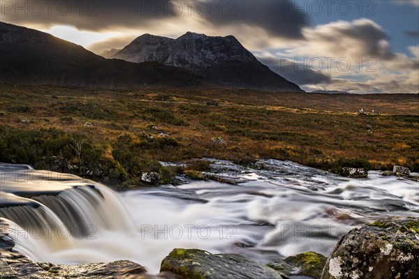 River Etive with summit of Creeg Dubh in the background