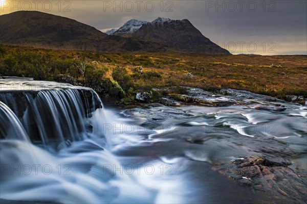 River Etive in foreground with summit of Stob Dearg in background