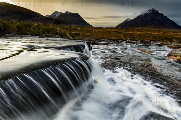 River Etive in foreground with summit of Stob Dearg in background