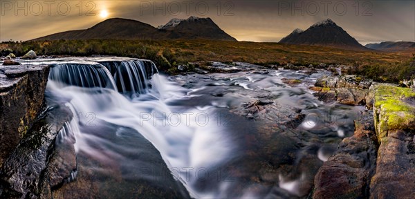 River Etive in foreground with summit of Stob Dearg in background