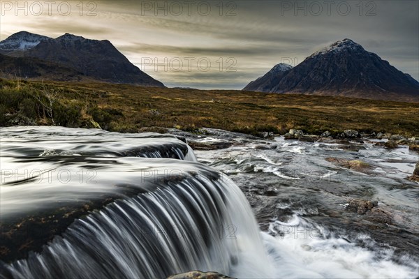 River Etive in foreground with summit of Stob Dearg in background