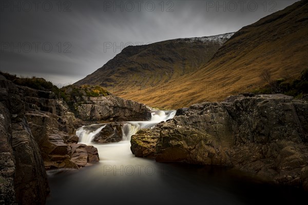 River Etive in the foreground with moorland in the background