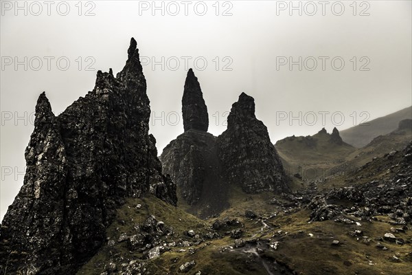 Old Man of Storr Rock in the Fog