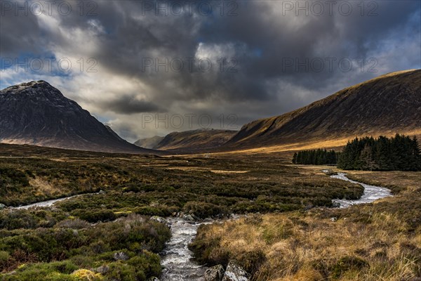 River Etive with summit of Stob Dearg in the background