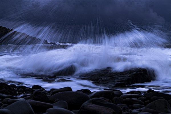 Strong surf on rocky coast