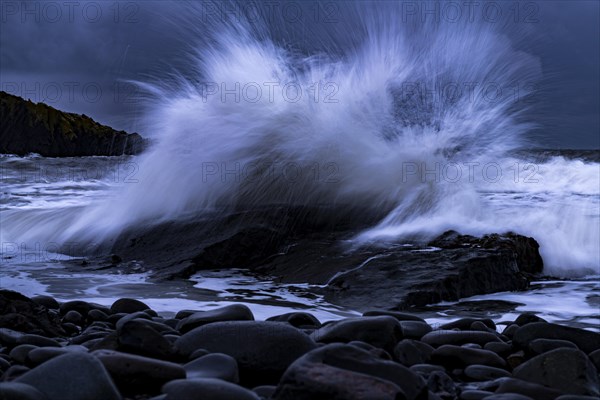 Strong surf on rocky coast