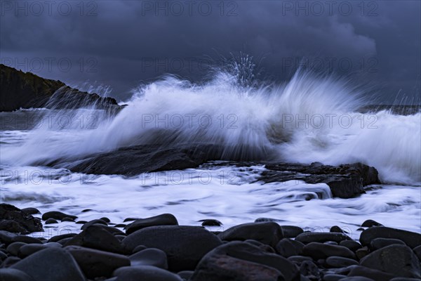 Strong surf on rocky coast