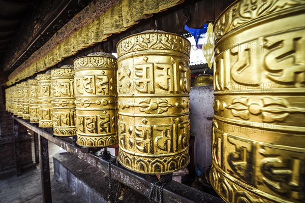 Buddhist prayer wheels