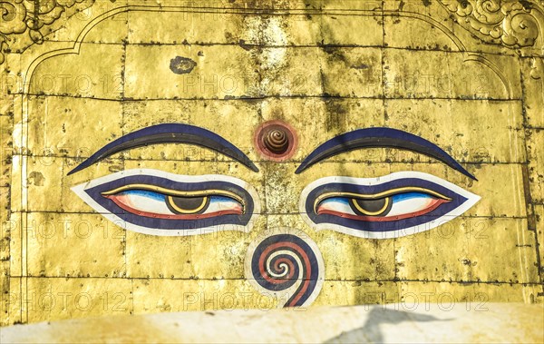 The eyes of Buddha on Stupa