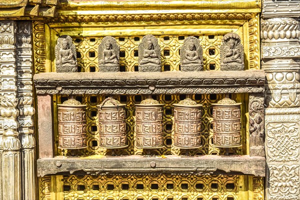 Buddhist prayer wheels