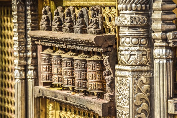 Buddhist prayer wheels