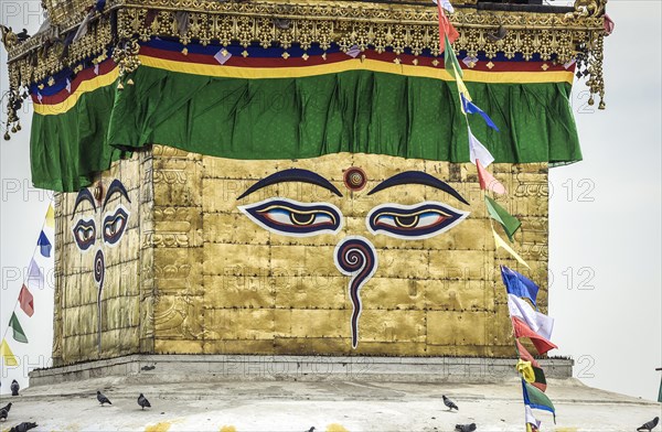 The eyes of Buddha on Stupa