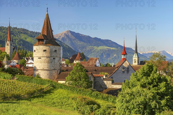 Town view with Capuchin tower and church