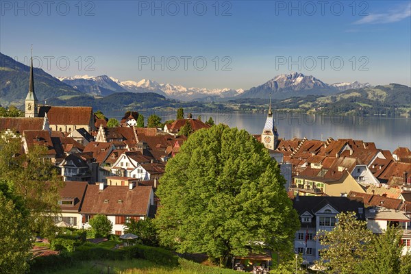 View of the town with Zytturm tower and church