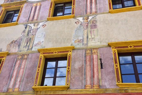 House facade Manor house with baroque murals