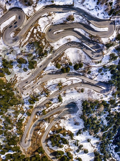 Aerial view Malojapass in spring