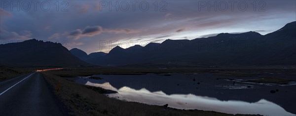 Mountain landscape in evening mood