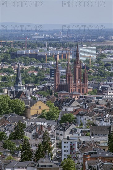 View from Neroberg downtown with Marktkirche