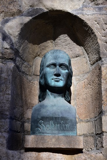 Holderlin bust at the Holderlin Tower