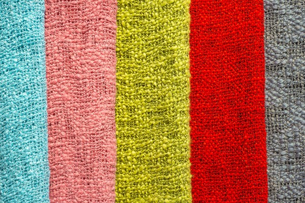 Strung colorful fabrics
