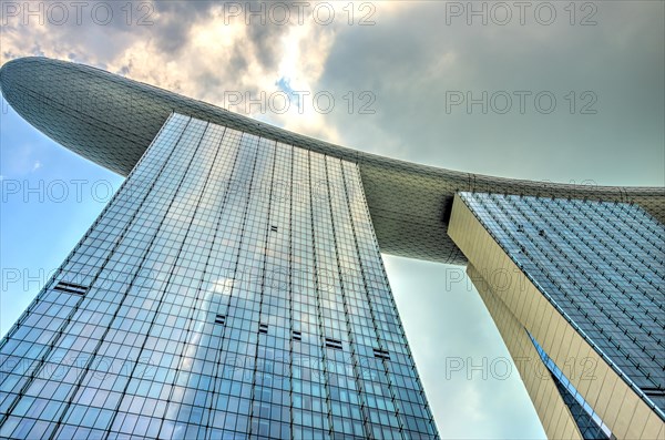 Futuristic Marina Bay Sands Hotel by architect Moshe Safdie