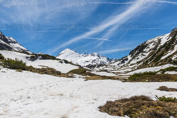 Mountain landscape with snow