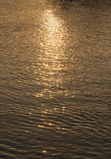 Water reflecting sunset