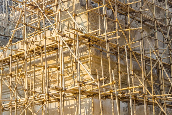 Bamboo scaffolding