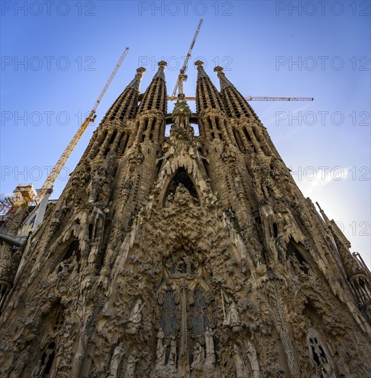 Towers of the church Sagrada Familia