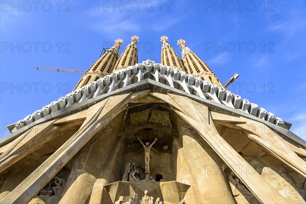 Towers of the church Sagrada Familia