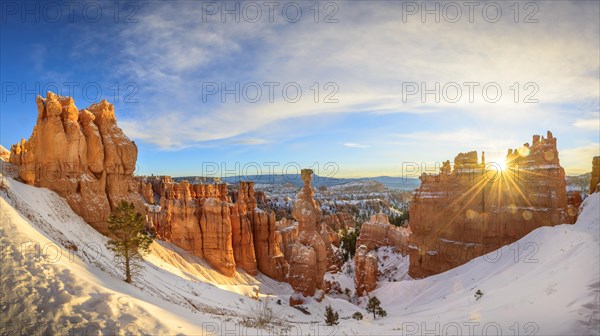 Rock formation Thors Hammer at sunrise