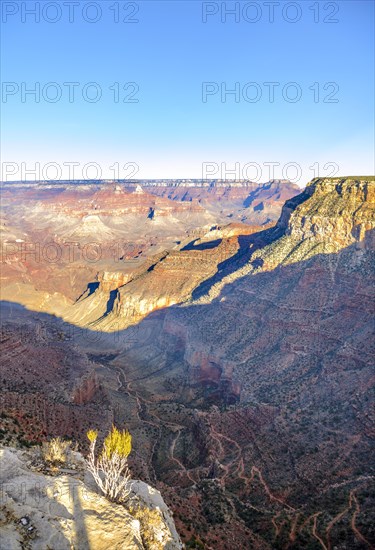 Gorge of the Grand Canyon with Bright Angel Trail