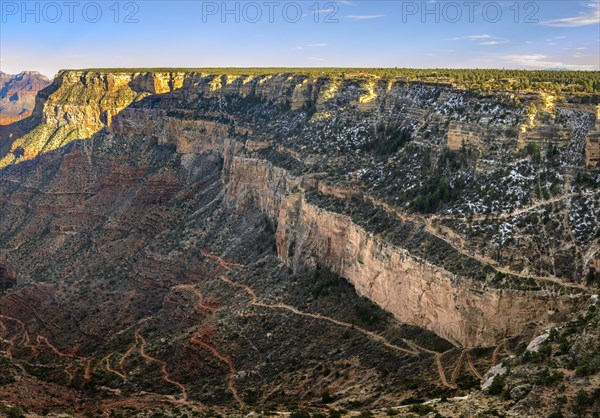 Gorge of the Grand Canyon with Bright Angel Trail