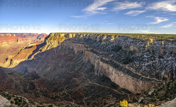 Gorge of the Grand Canyon with Bright Angel Trail