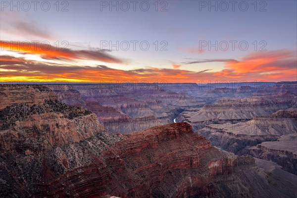 Gorge of the Grand Canyon at sunset