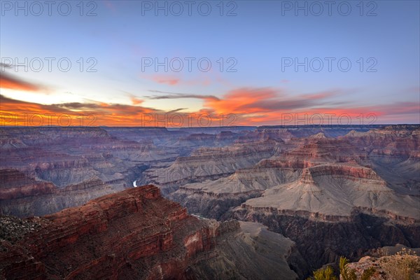 Gorge of the Grand Canyon at sunset